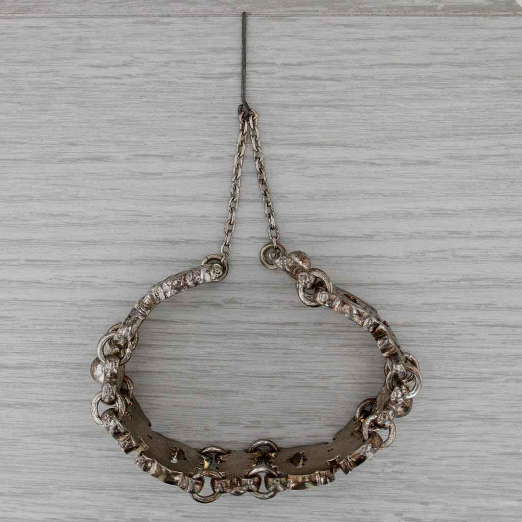 Antonio Pineda Taxco Bracelet 970 Silver Vintage Ornate Statement 7.5" 30mm