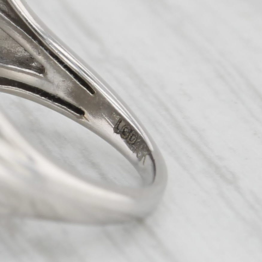 Light Gray 1.89ctw Lab Created Diamond Marquise Halo Ring 10k White Gold Size 8 Cocktail