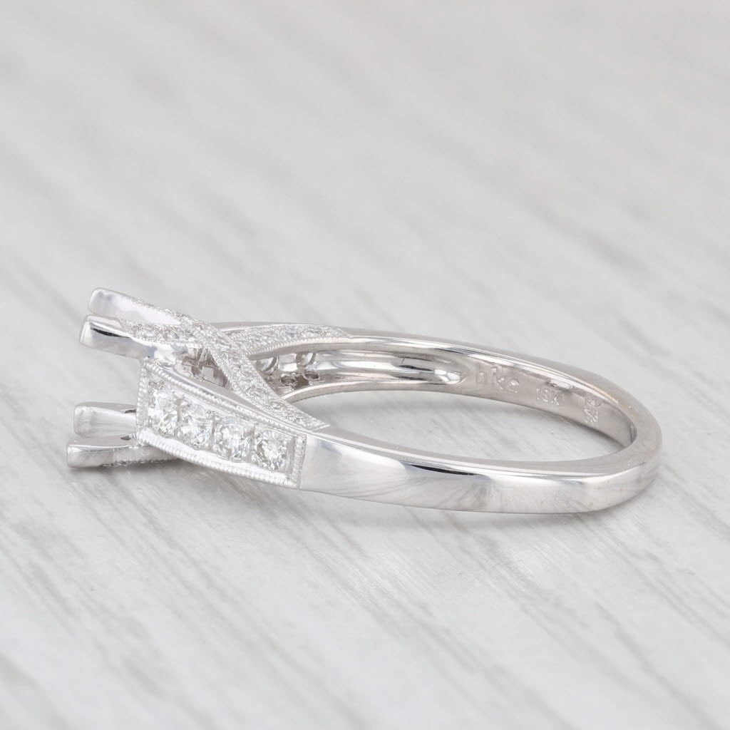 Light Gray Beverley K 0.45ctw Solitaire Semi Mount 18K White Gold Diamond Engagement Ring