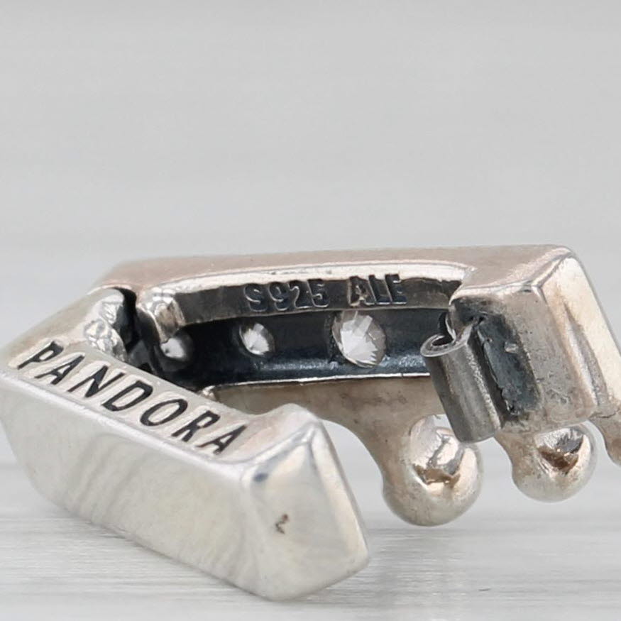 Gray Pandora Reflections Crown Clip Charm Sterling Silver 797599CZ Cubic Zirconia