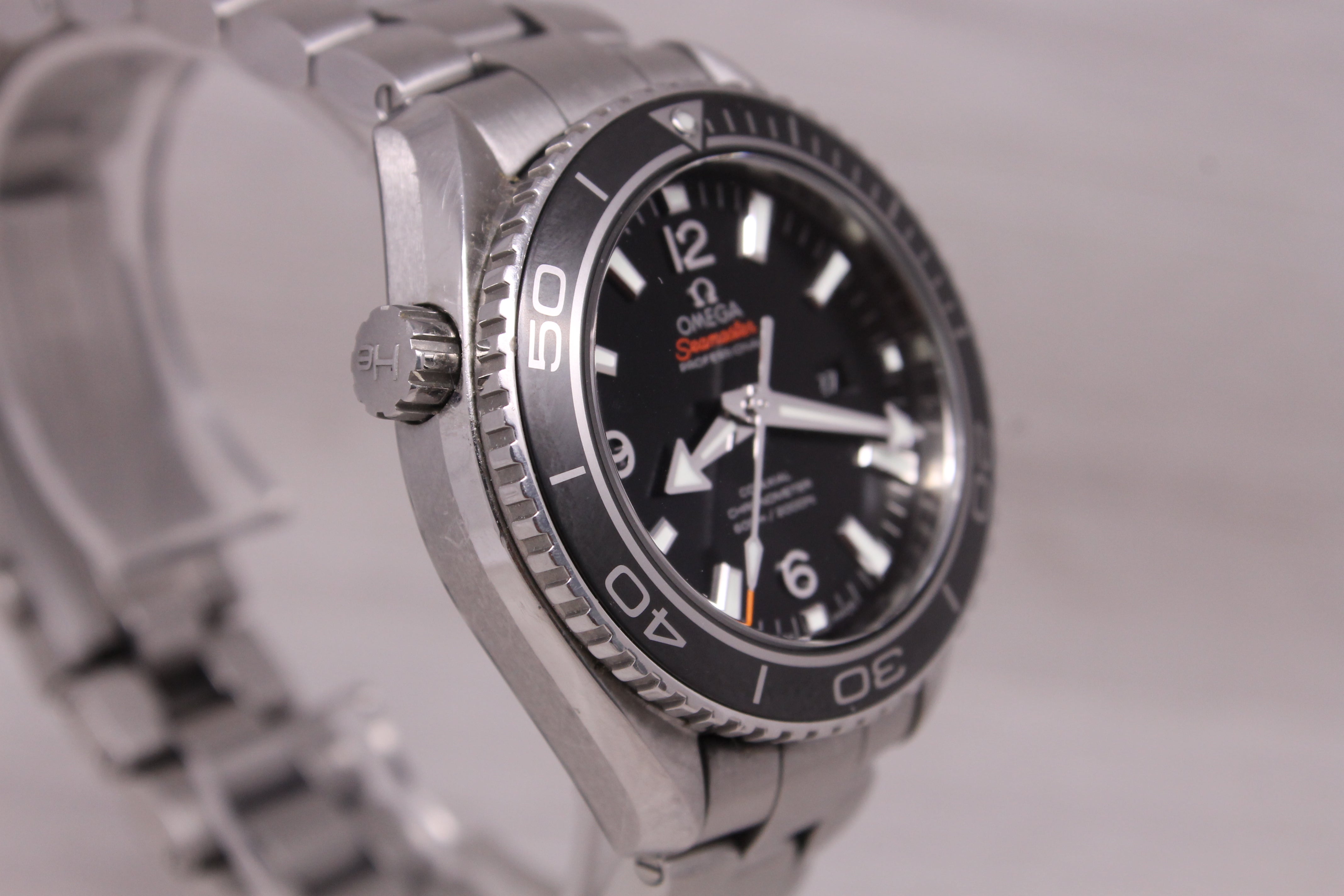 Omega Seamaster Planet Ocean Midsize 37.5mm Steel Automatic Diver Watch Box Card