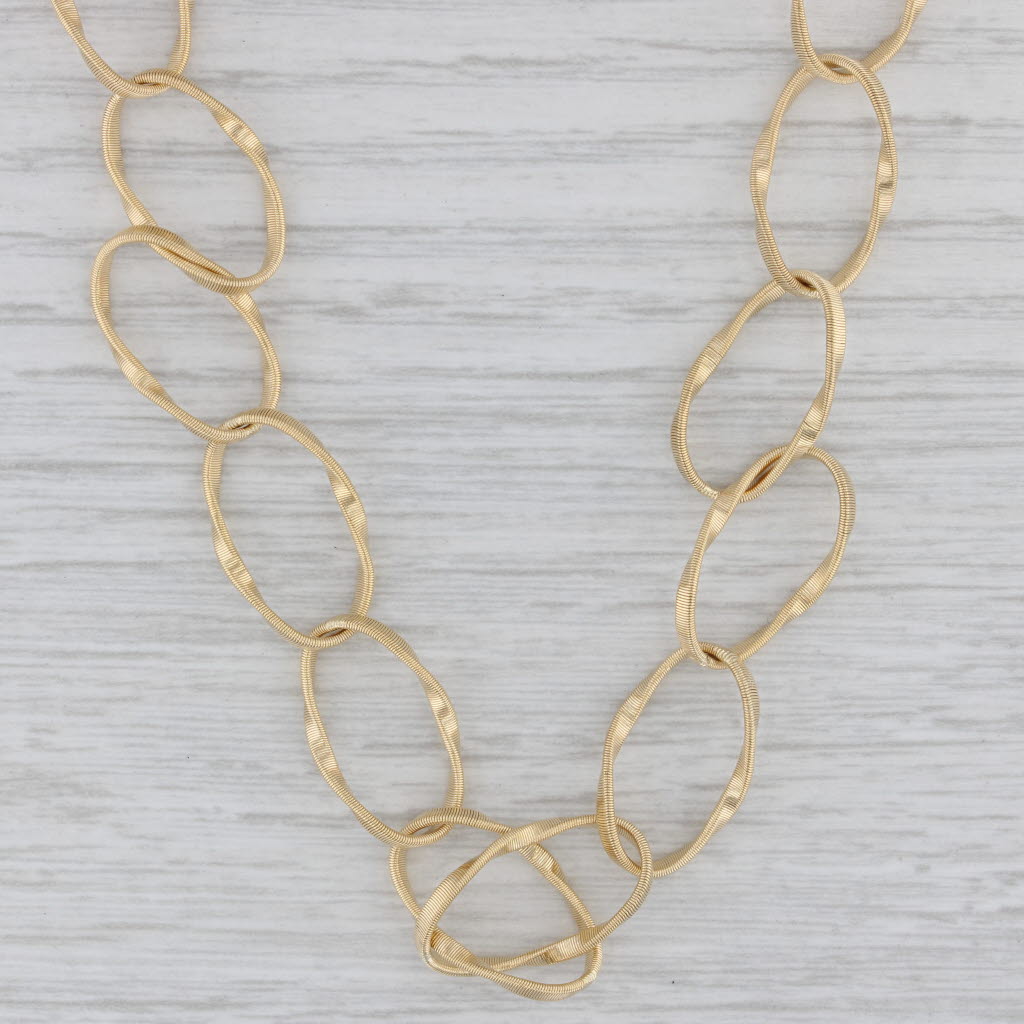Gray Marco Bicego Marrakech Onde Coil Link Necklace 18k Yellow Gold 17"