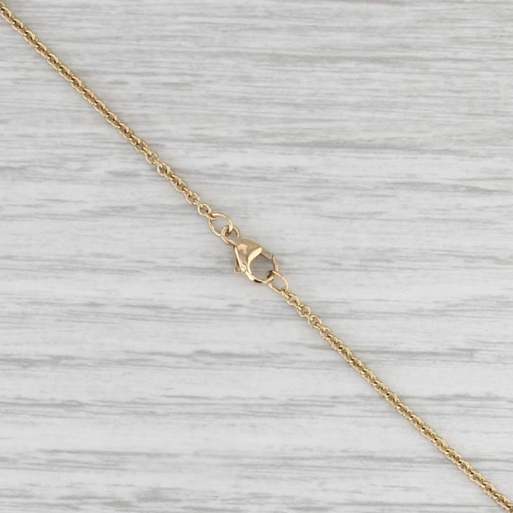 GIA 2.53ctw Diamond Teardrop Lariet Necklace 18k Yellow Gold 16.25" Cable Chain