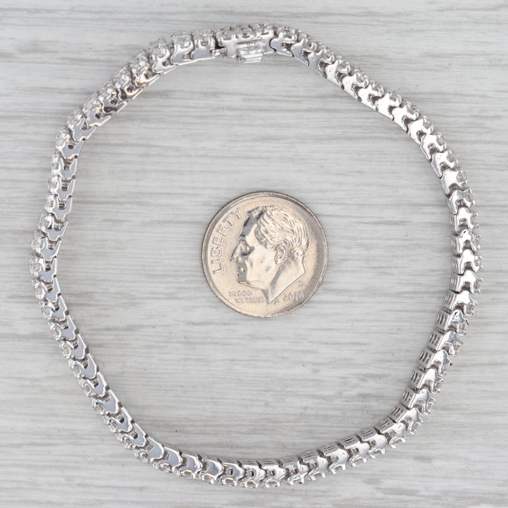 8ctw Diamond Tennis Bracelet 18k White Gold 7" 7mm