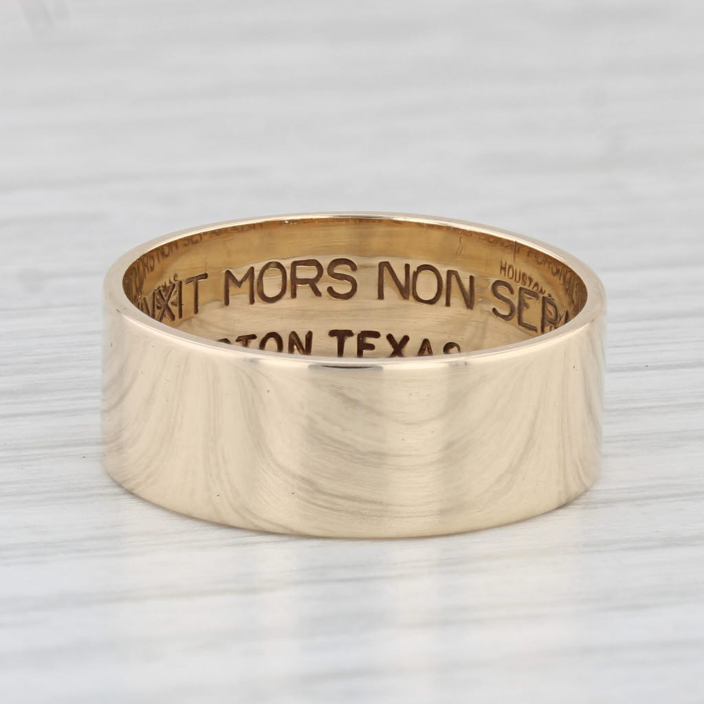 Light Gray 14th Degree Scottish Rite Yod Ring 10k Yellow Gold Size 9.5 Masonic Men's Band