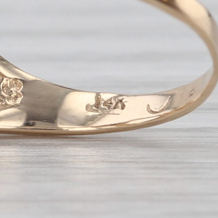 Mother & Child Ring 14k Yellow Gold Keepsake Size 6.25