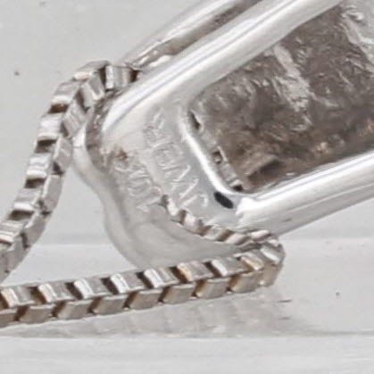 0.70ctw Diamond Cluster Halo Pendant Necklace 10k White Gold 21.25" Box Chain