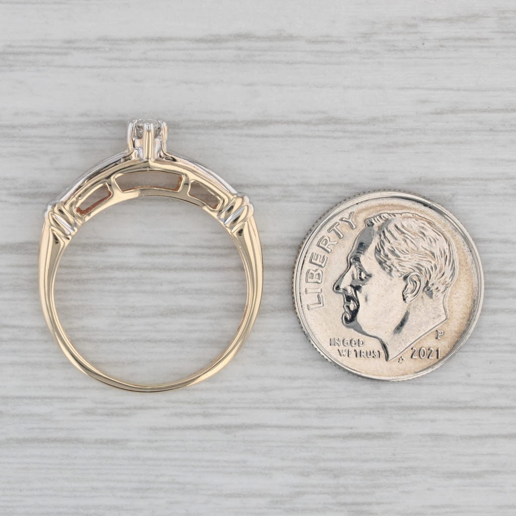 Gray 0.30 Marquise Diamond Engagement Ring 10k Yellow Gold Size 7.25