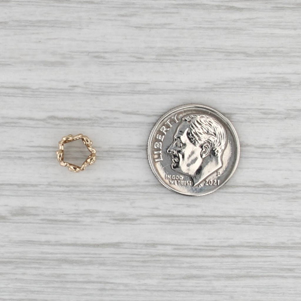 Authentic Pandora Trinity Spacer Charm 750451 14k Gold Retired Bead Flower