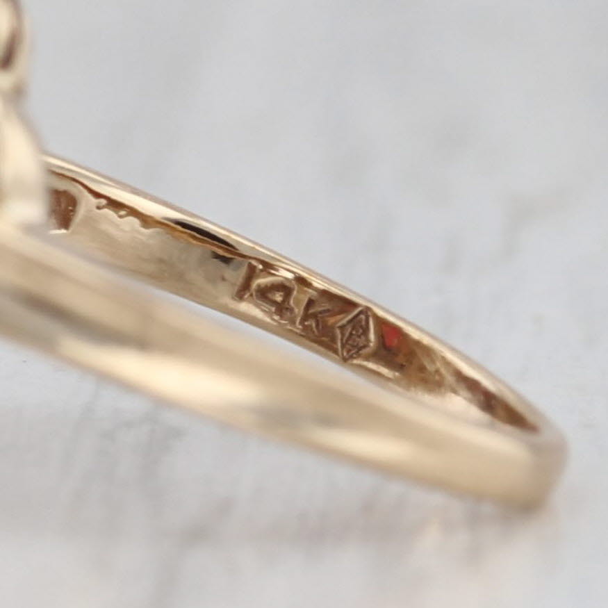 Gray Vintage 2.20ct Garnet Solitaire Ring 14k Yellow Gold Size 5.5