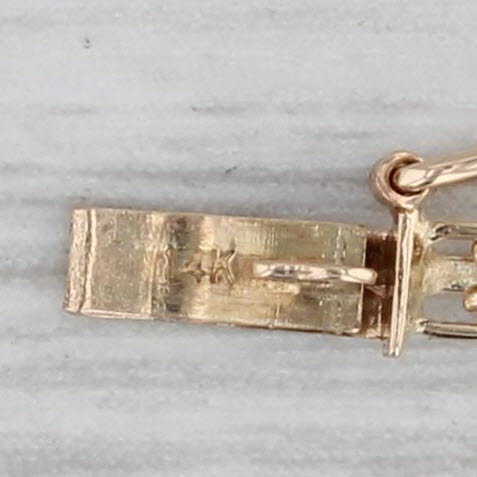 Gray 0.85ctw Diamond Y Pendant 14k Yellow Gold 14.5" Bismarck Chain