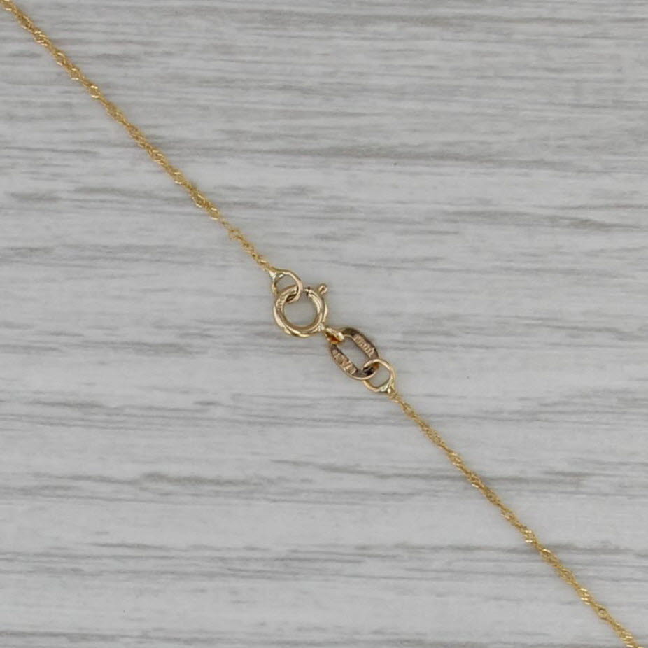 2.15ctw Peridot White Sapphire Pendant Necklace 10k Yellow Gold 18.25"