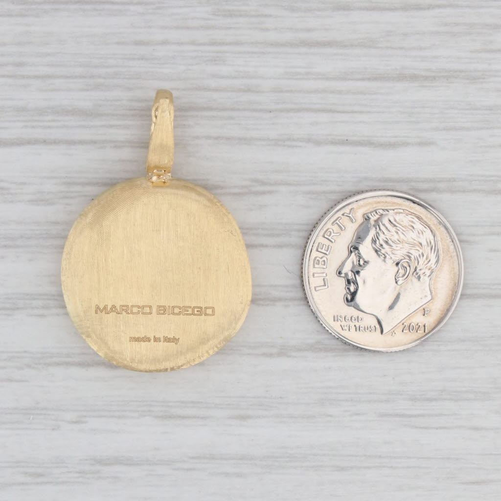 Light Gray Marco Bicego Jaipur Enhancer Pendant 18k Yellow Gold Brushed Drop