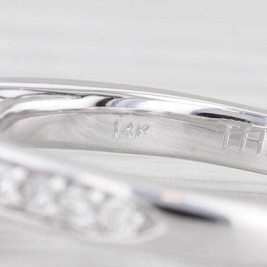 Light Gray Leo 0.81ctw Diamond Halo Engagement Ring 14k White Gold Size 7.25 GSI COA