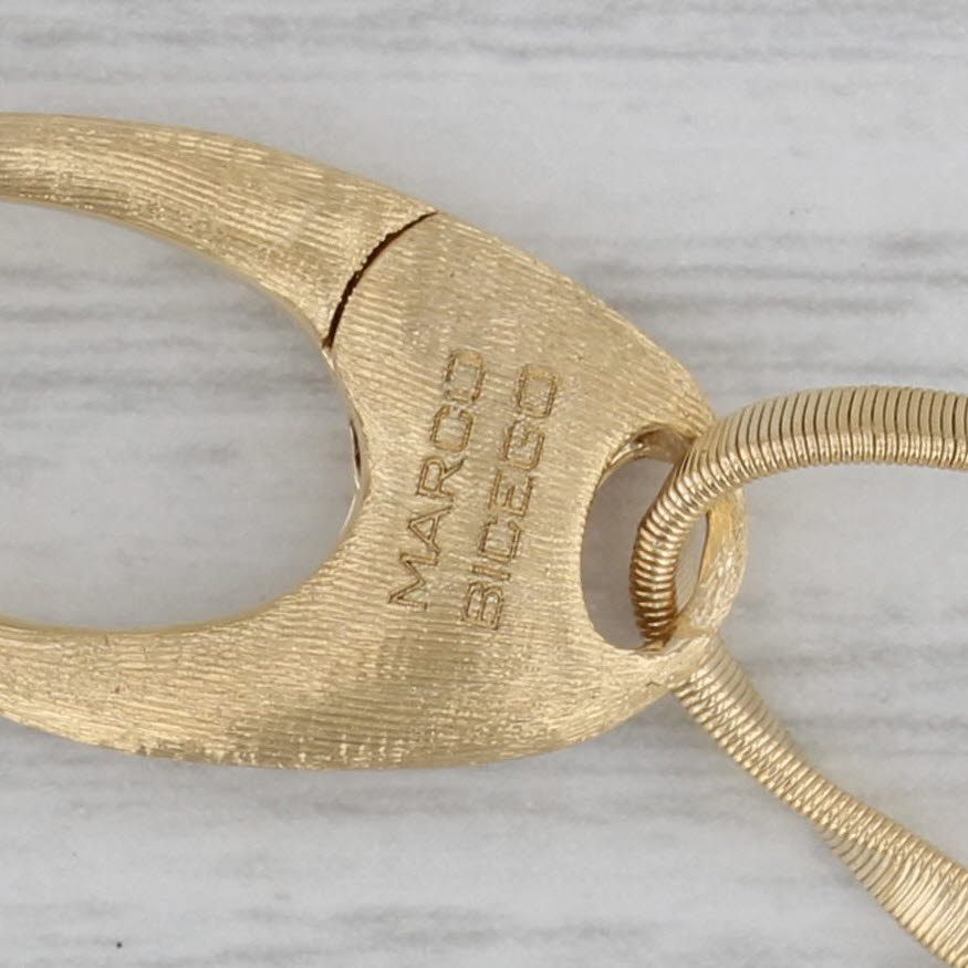 Gray Marco Bicego Marrakech Onde Coil Link Bracelet 18k Yellow Gold 7.5"