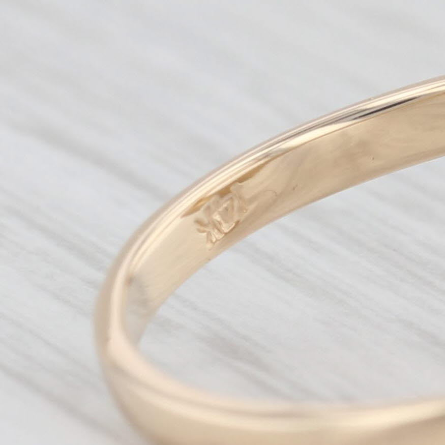Light Gray Diamond Abstract Bypass Ring 14k Yellow Gold Size 6