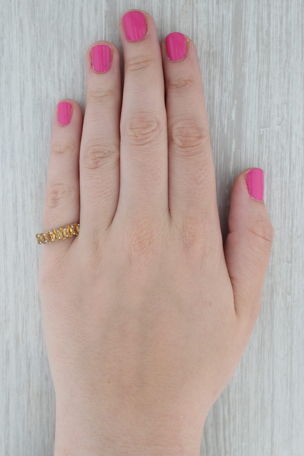 Dark Gray Effy 1.75ctw Yellow Orange Citrine Ring Sterling Silver Size 7.25 Stackable