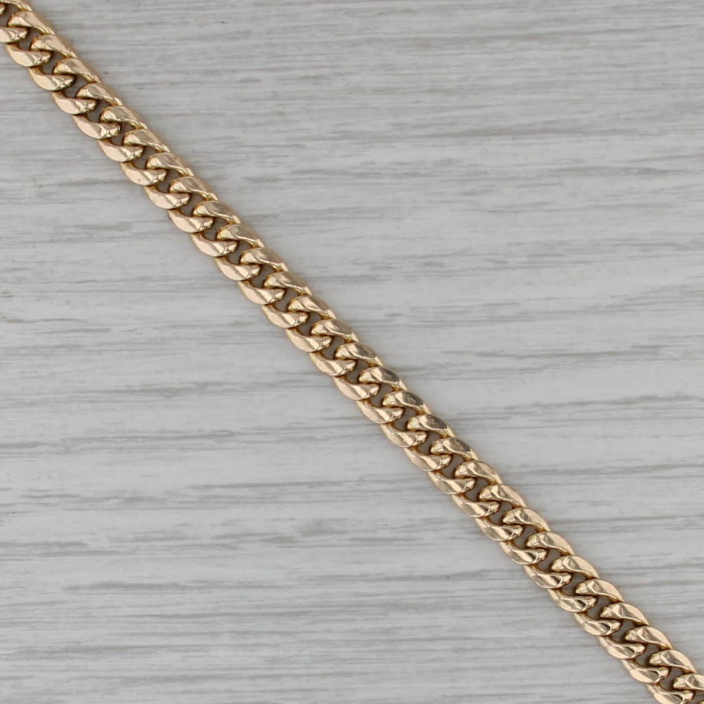 7.75" 6.1mm Curb Chain Bracelet 14k Yellow Gold