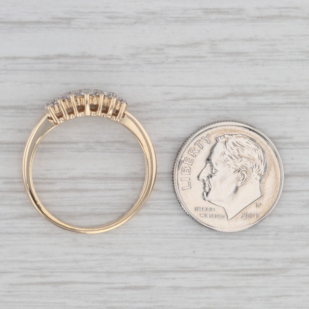 Gray Diamond Yellow Gold Ring 10k Size 8 Anniversary Stackable