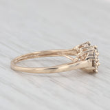 0.45ctw Champagne Diamond Clusters Ring 10k Yellow Gold Size 6