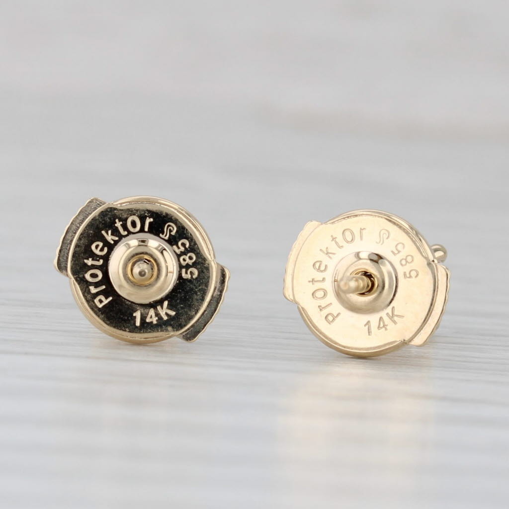 Light Gray New 0.78ctw Lab Grown Diamond Stud Earrings 14k Gold F VS1 Round Solitaires IGI
