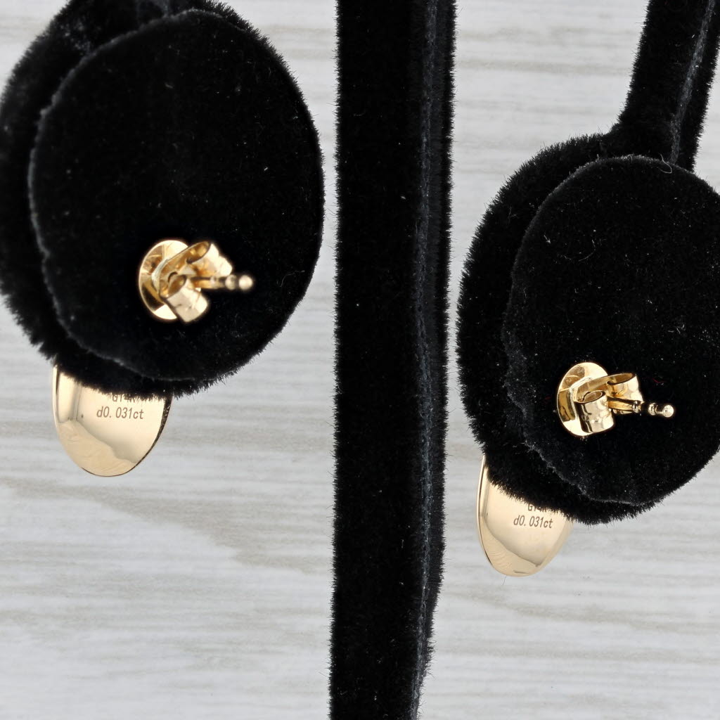 Gray New Diamond Teardrop Stud Earrings 14k Yellow Gold