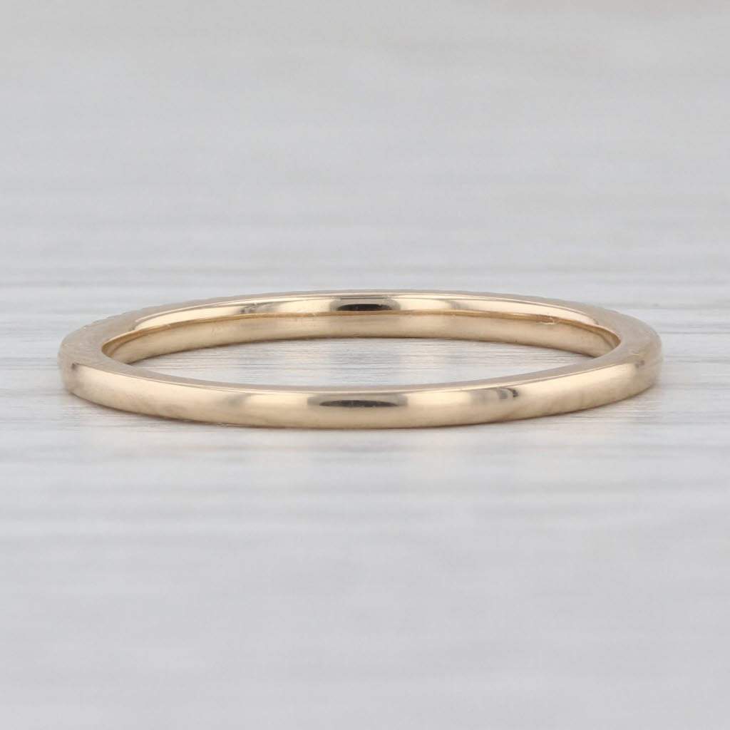 Diamond Wedding Band 14k Yellow Gold Size 7.25 Stackable Ring Shy Creations
