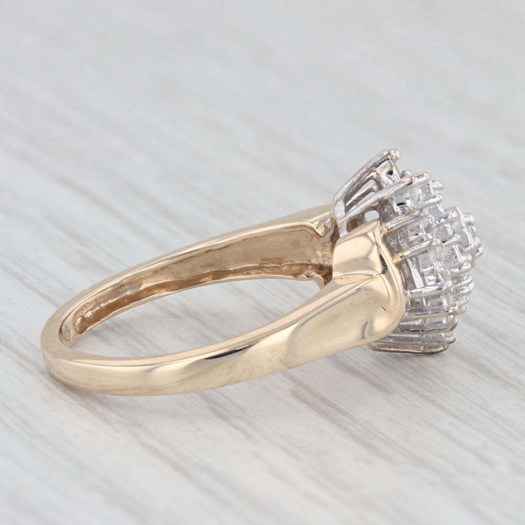 Light Gray 0.17ctw Diamond Engagement Ring 10k Yellow Gold Size 7.25