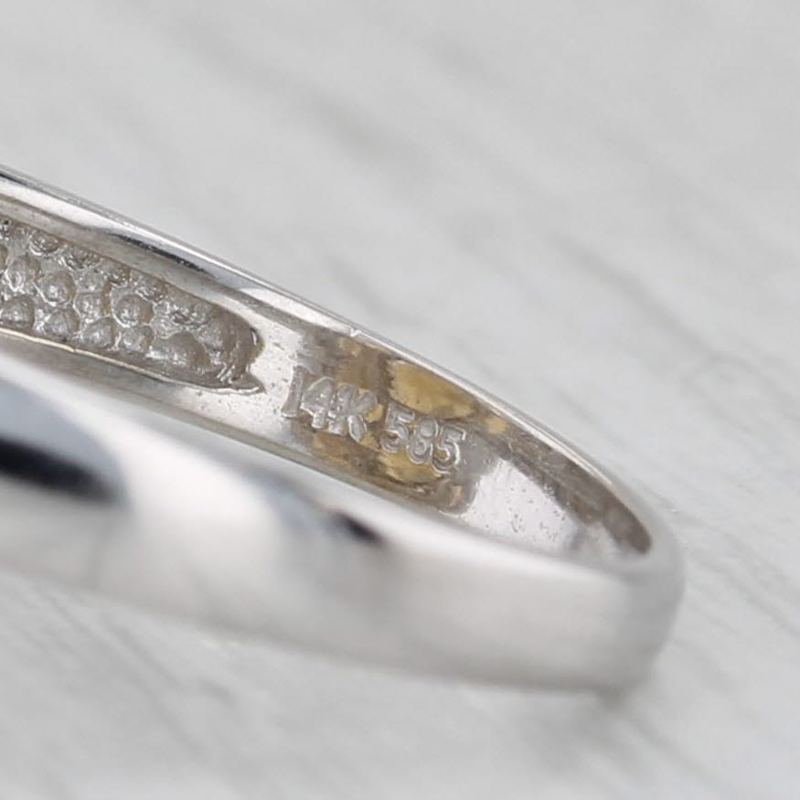 Gray 5.87ctw Brown Citrine Flower Diamond Ring 14k White Gold Cocktail Size 9.25