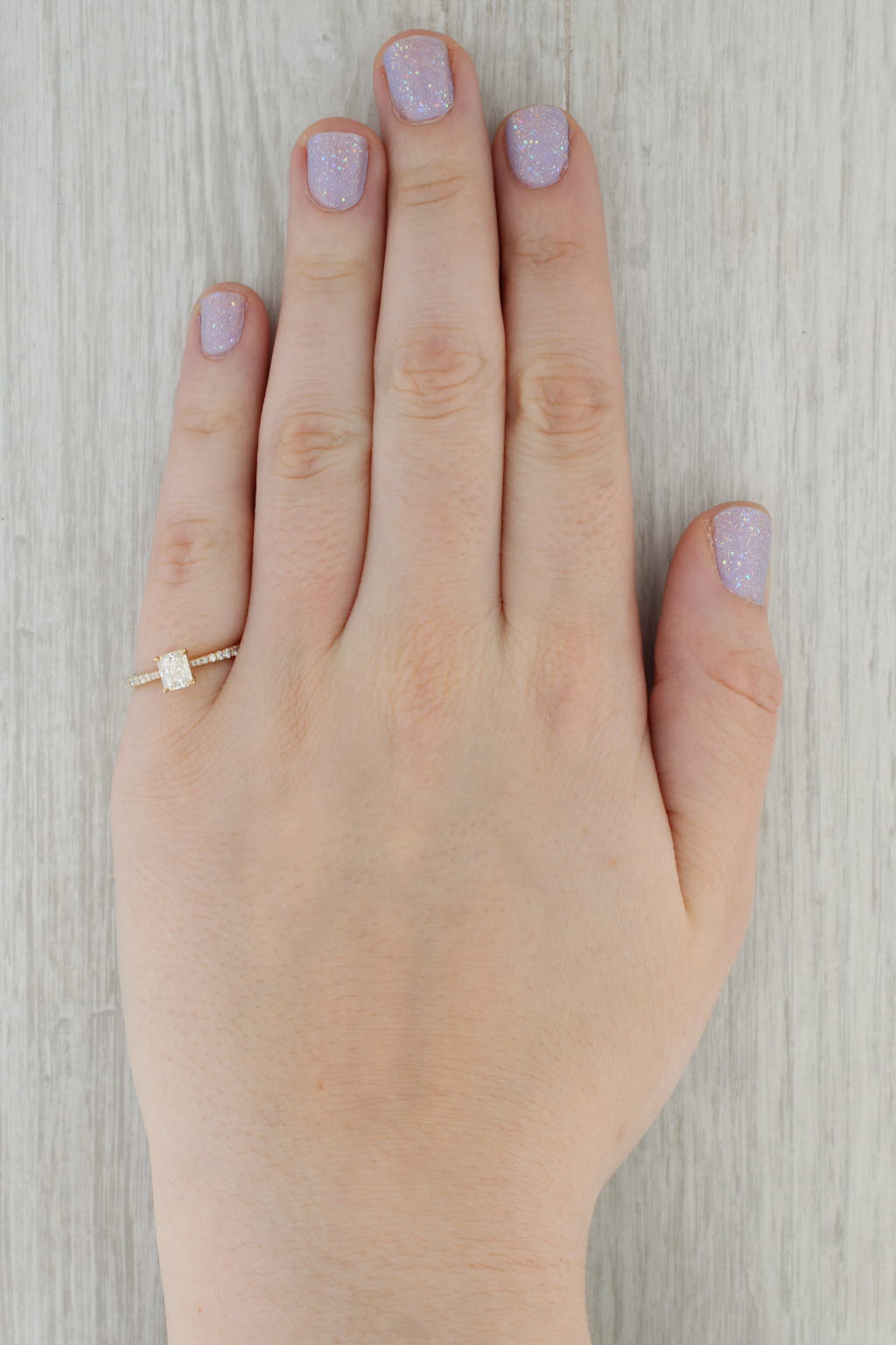 New Custom 1ctw VS2 Diamond Engagement Ring 14k Yellow Gold Size 6.75 IGI