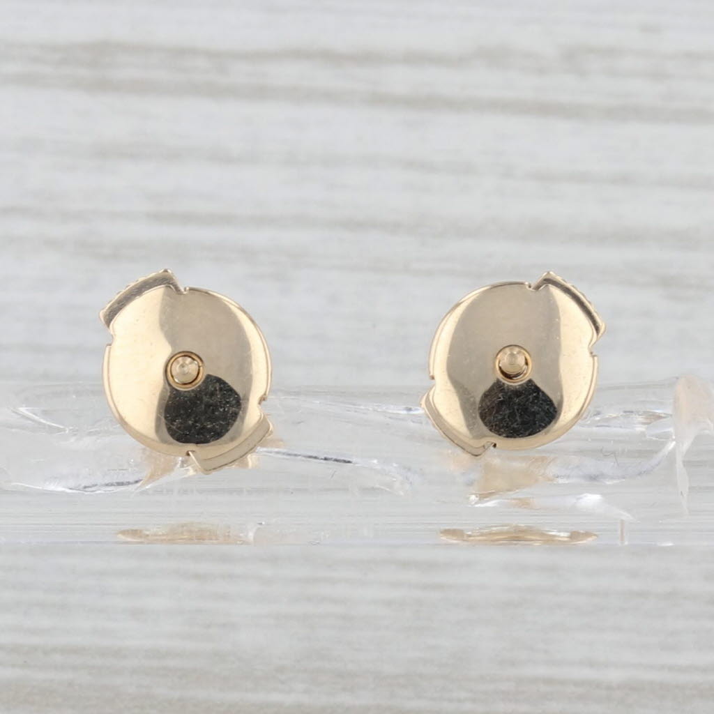 1.11ctw Diamond Solitaire Stud Earrings 14k Yellow Gold Round Studs GIA