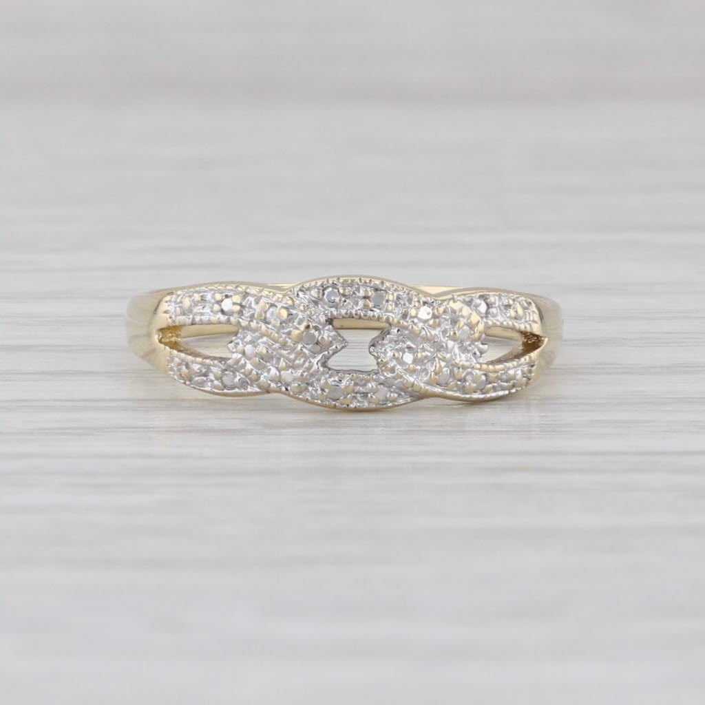 Interlocking 3-Rings Ring 10k Yellow White Gold Size 7 Size 7 Stackable