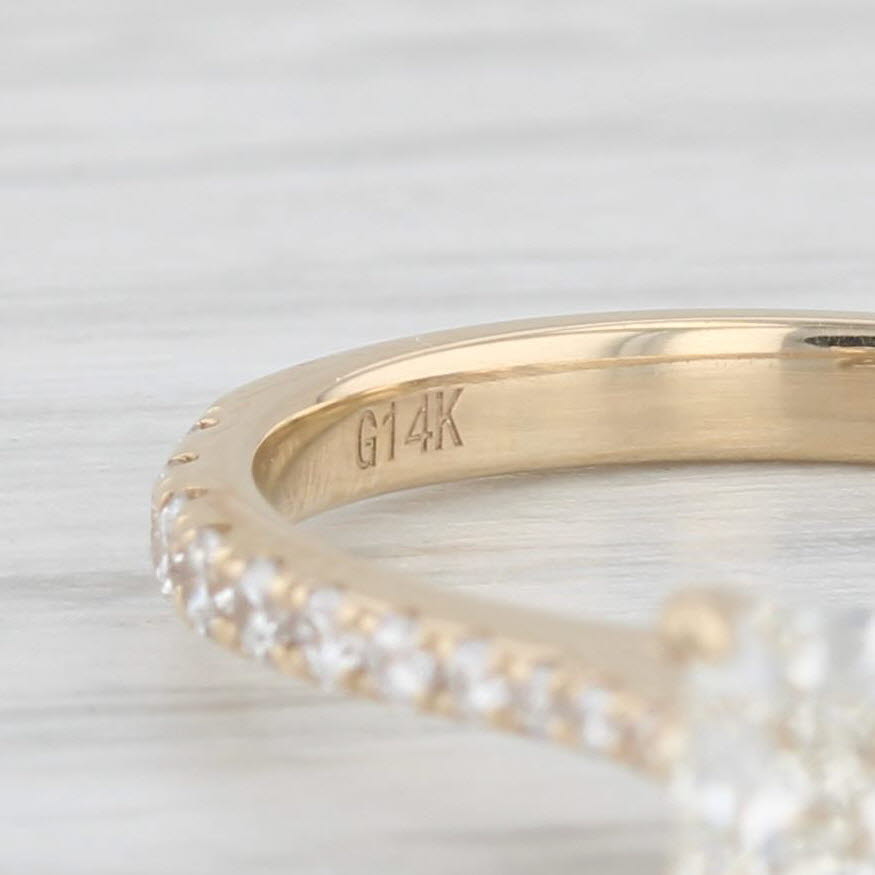 New Custom 1ctw VS2 Diamond Engagement Ring 14k Yellow Gold Size 6.75 IGI