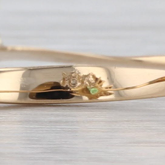 0.47ctw Pear Emerald Diamond Halo Ring 18k Yellow Gold Size 5