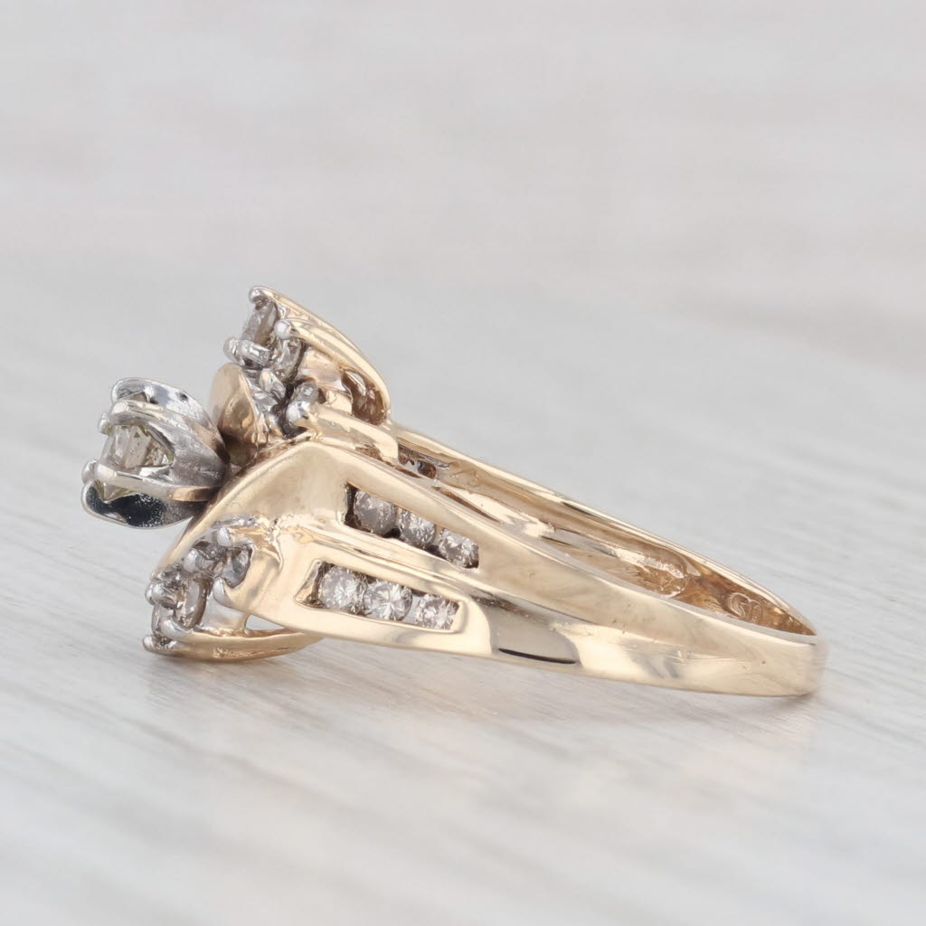 Light Gray 0.55ctw Diamond Engagement Ring 10k Yellow Gold Size 5