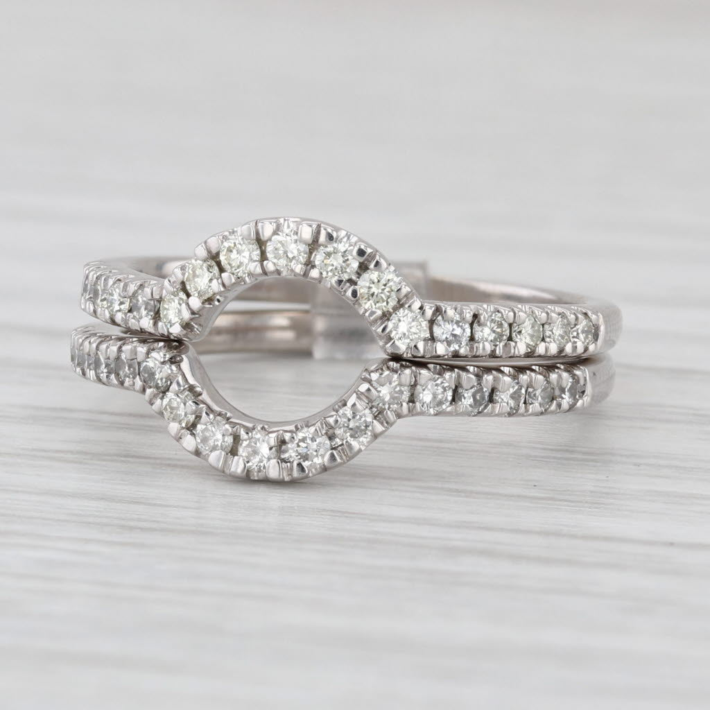 0.50ctw Contoured Diamond Rings Jacket Anniversary Wedding Band 14k Gold Size 7