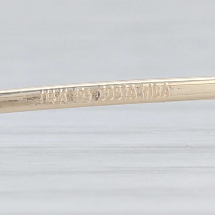 7.25" Patterned Bangle Bracelet 14k Yellow Gold 4.7mm