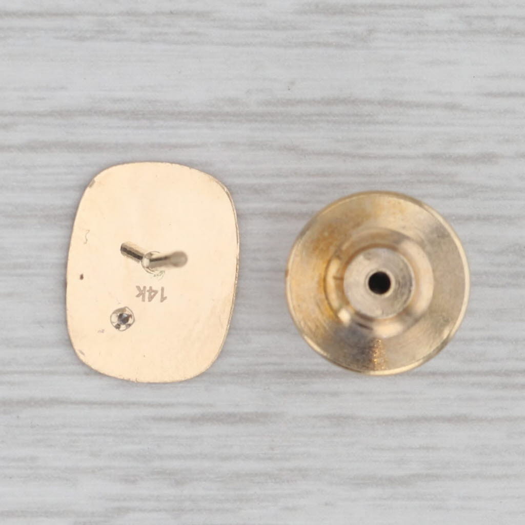 Gray Vintage Diamond Tie Tac Pin 14k Yellow Gold Engravable Lapel