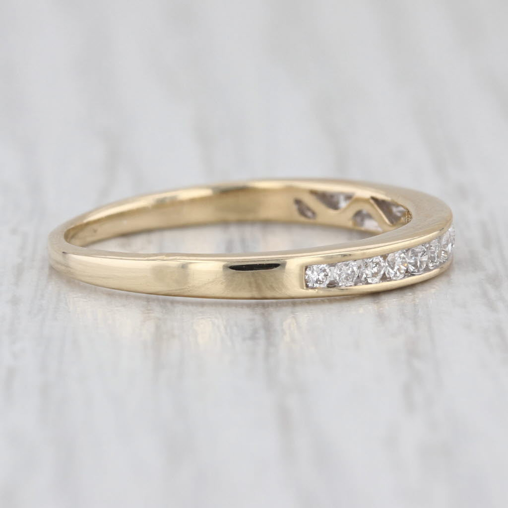 0.30ctw Diamond Wedding Band 14k Yellow Gold Size 8.5 Stackable Ring