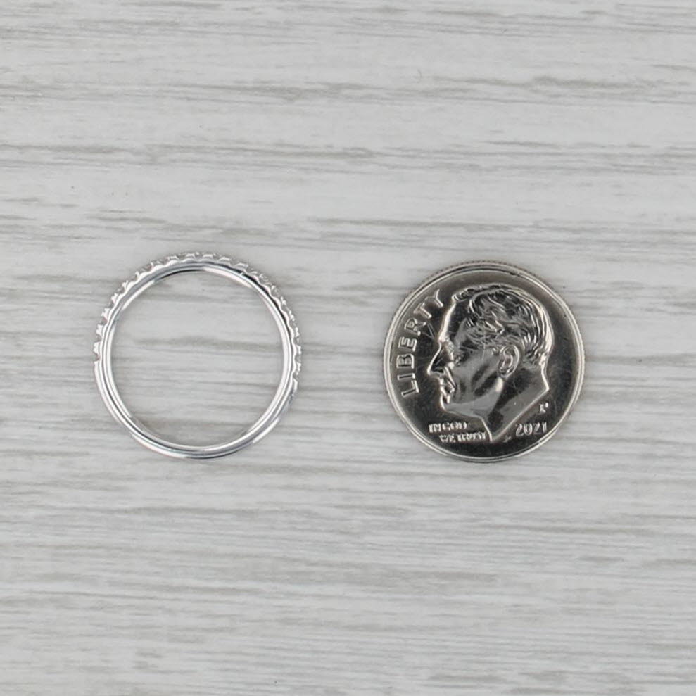 0.25ctw Diamond Wedding Band 14k White Gold Stackable Ring Size 4