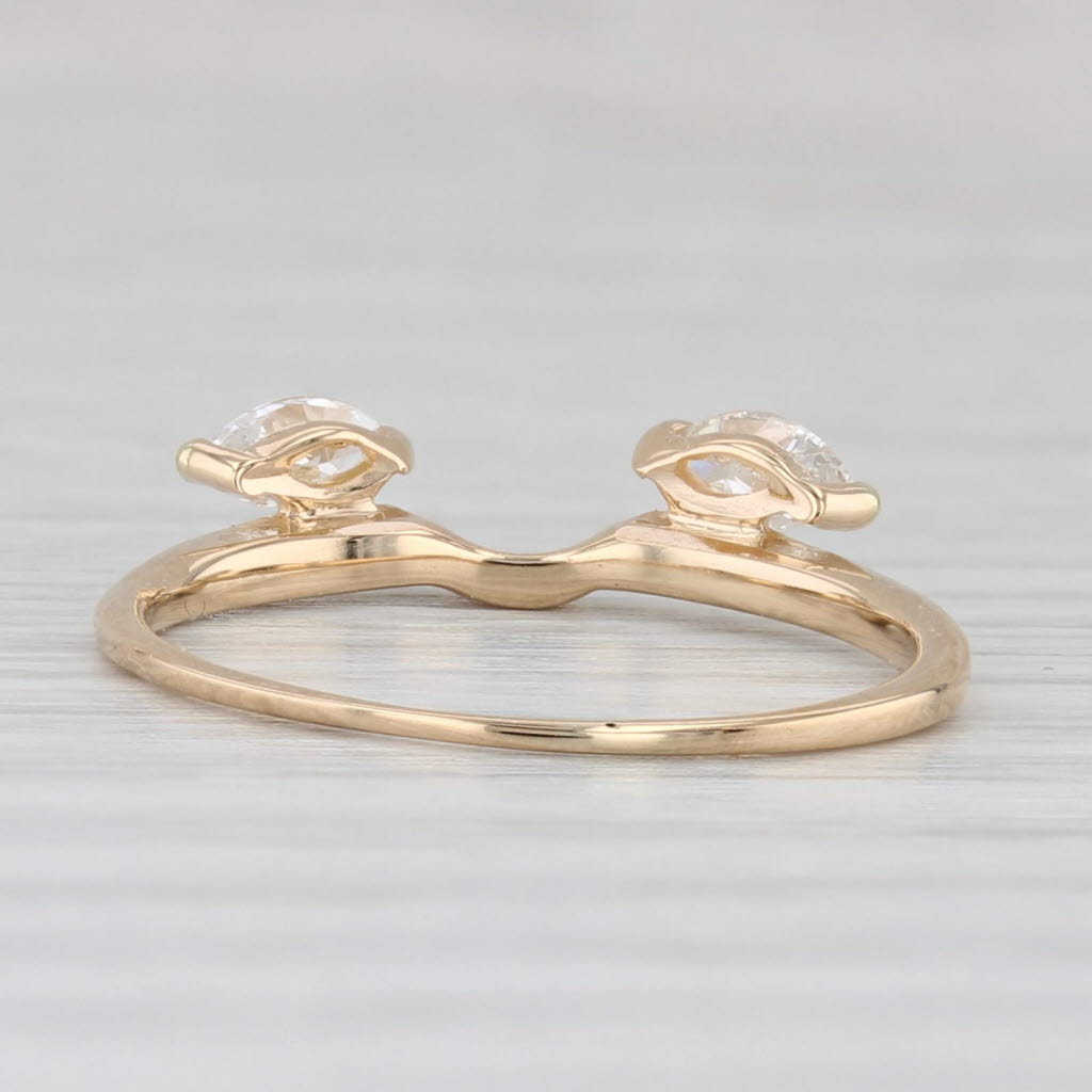 0.28ctw Diamond Ring Enhancer Wedding Band Guard 14k Yellow Gold Size 6.5 Bridal