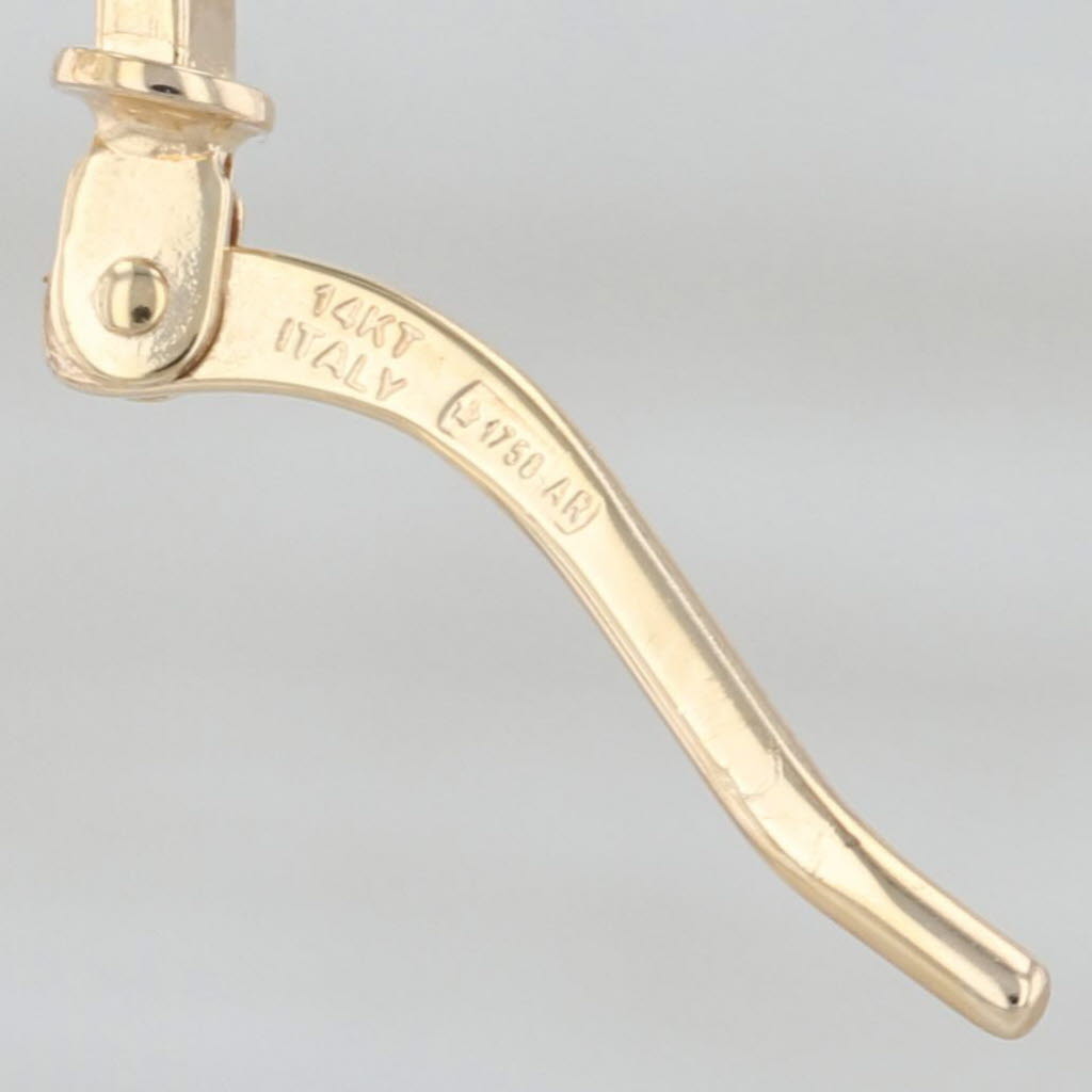 Round Hoop Earrings 14k Yellow Gold 23.5 x 2mm Snap Top Hoops