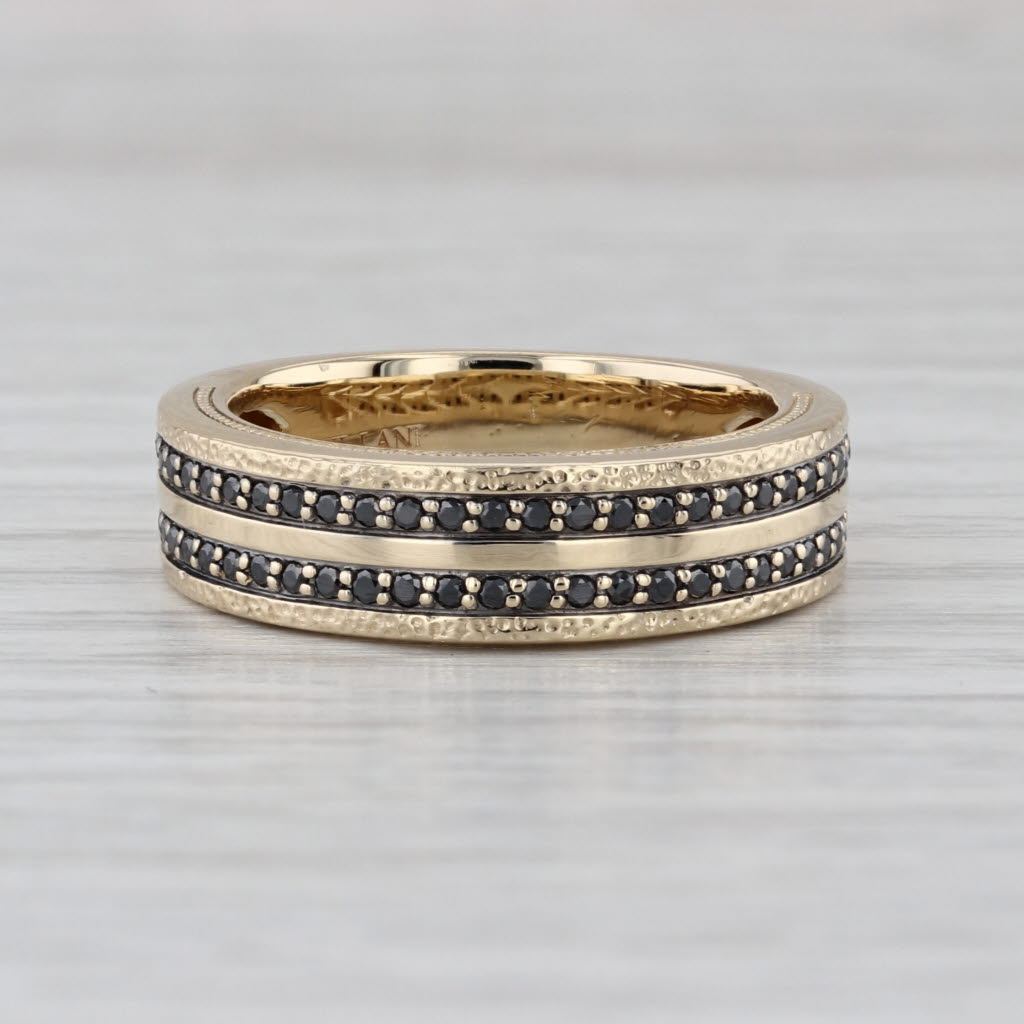 Neil Lane 0.24ctw Black Diamond Anniversary Wedding Band 14k Yellow Gold Size 8