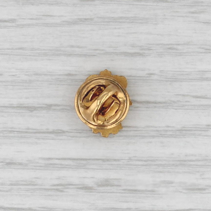 Sigma Nu Crest Pin Vintage Fraternity Lapel 14k Yellow Gold Enamel Tie Tac