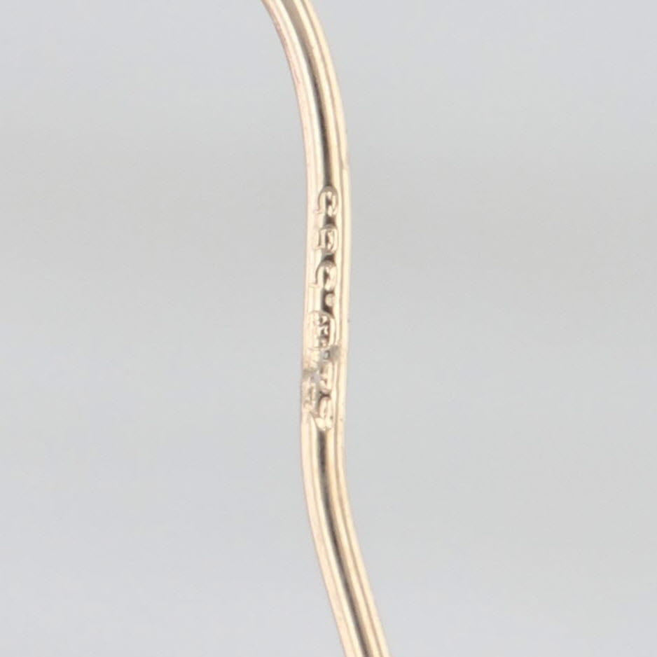 Oval Twist Hoop Earrings 14k Yellow Gold Snap Top Oval Hoops