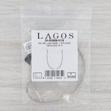 New Lagos Luna Caviar Pearl Necklace Sterling Silver 18k Gold 16" Pouch Tags