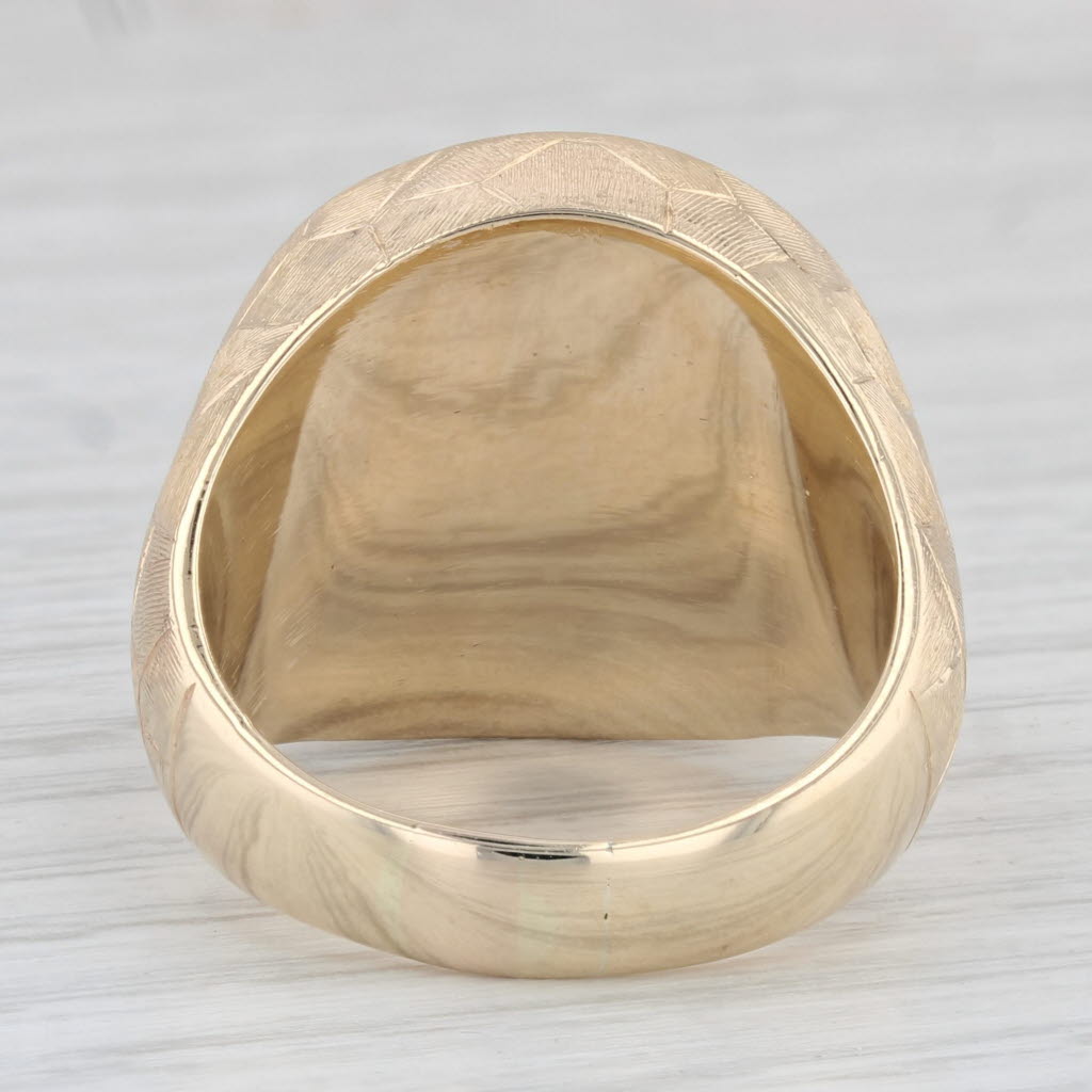 Gray Authentic 1913 2.50 Indian Head Coin Ring 14k 900 Yellow Gold Size 11.5 Men's
