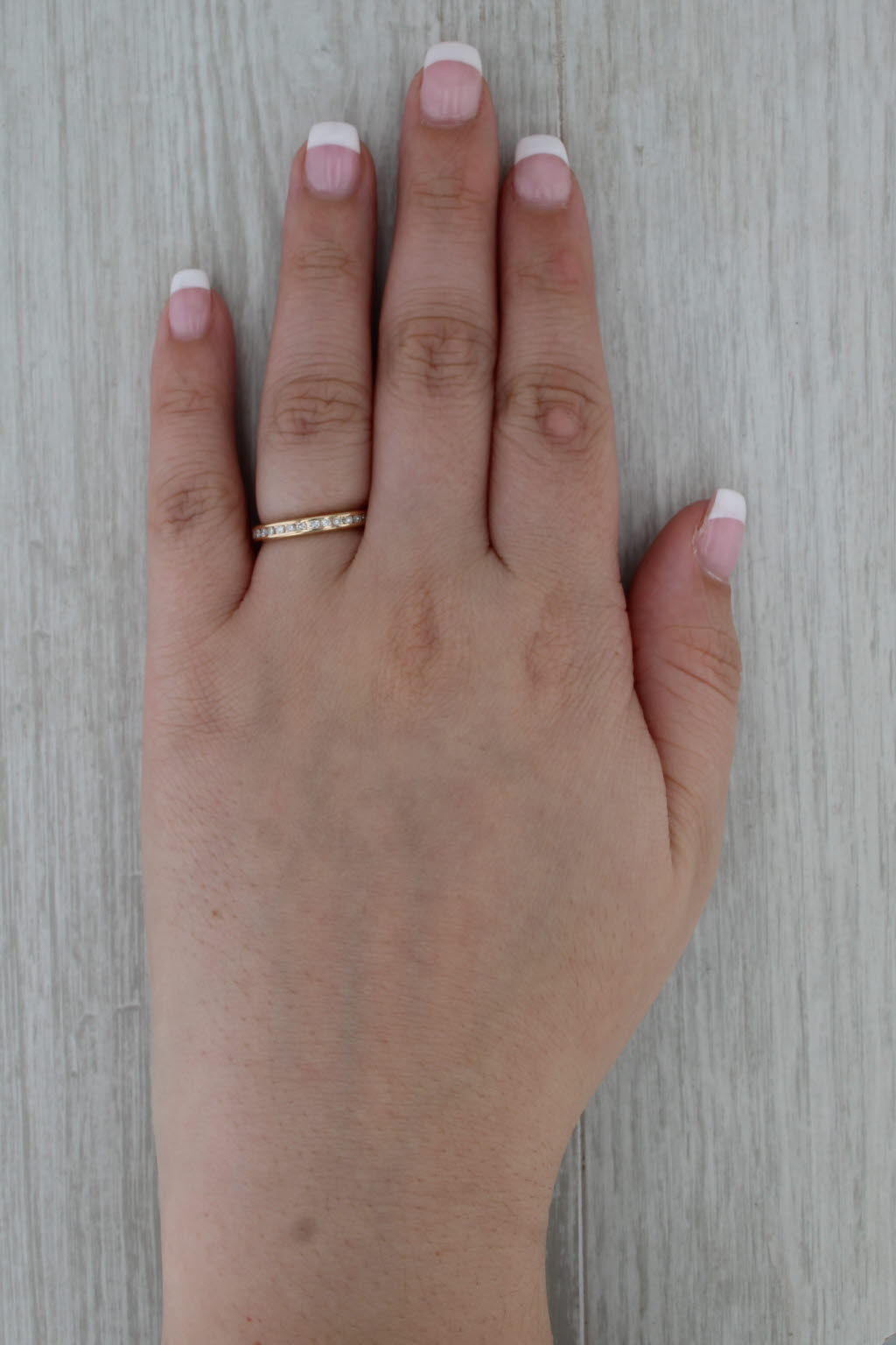 0.50ctw Diamond Eternity Band 14k Gold Stackable Wedding Anniversary Ring Sz 6