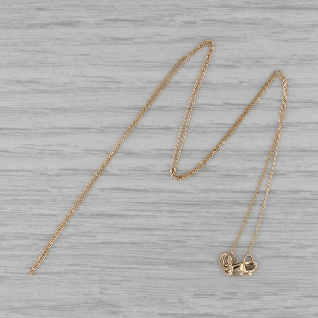 Cable Chain Necklace 14k Yellow Gold 18.25" 0.6