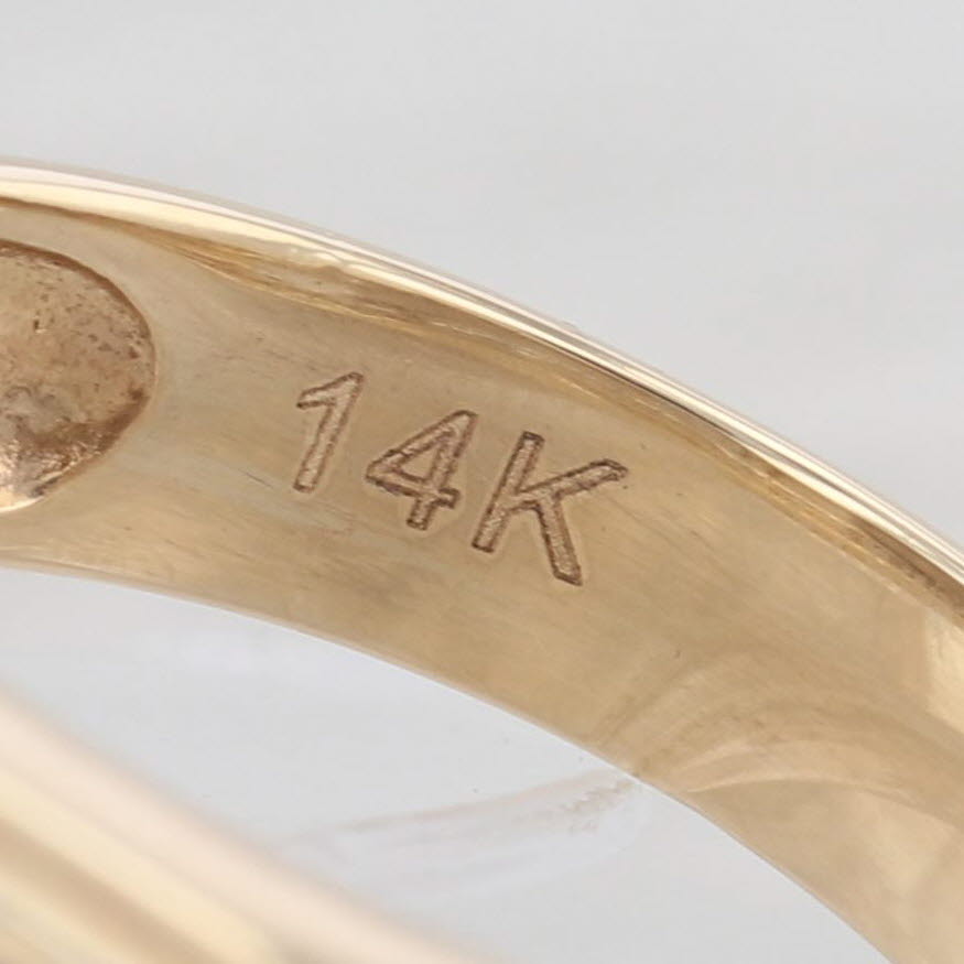 Light Gray 0.28ctw Diamond Men's Wedding Band 14k White Yellow Gold Size 11.25